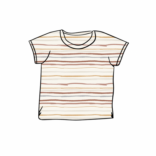 T-Shirt | Long & Short Sleeves | Muted Stripes | 6+