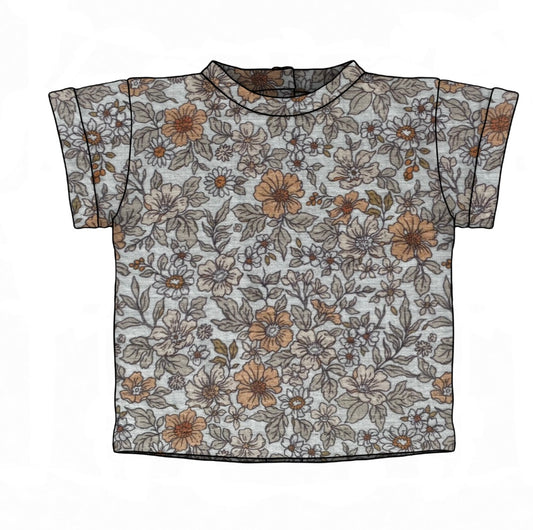 The Moon Tee | Long & Short Sleeves | Vintage Floral