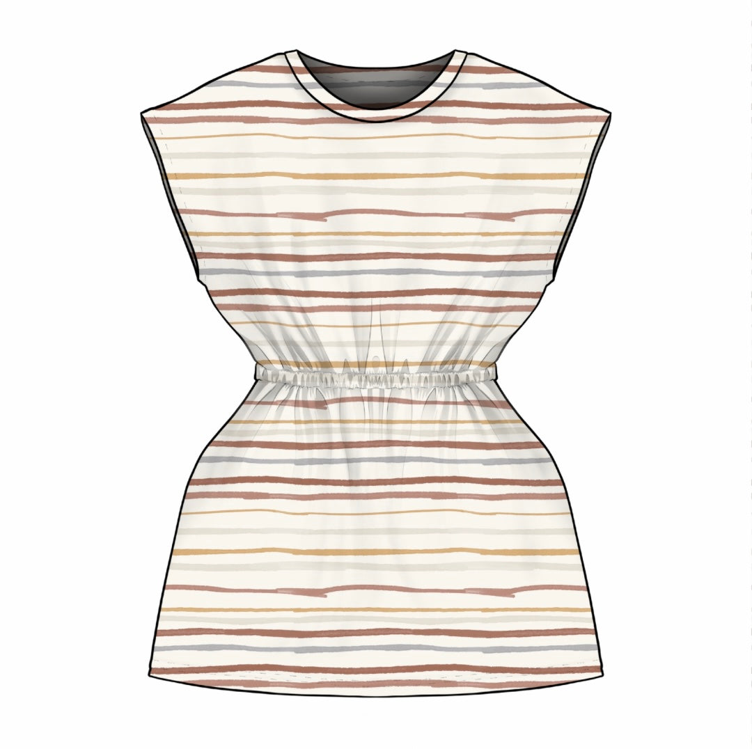 Relaxed Dress | Muted Stripes | 6+