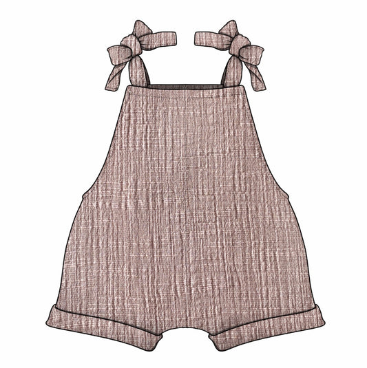 Summer Dungarees | Rose Double Gauze