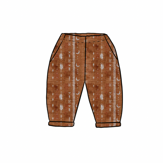 Vintage Trousers | Rust Aztec | 6+