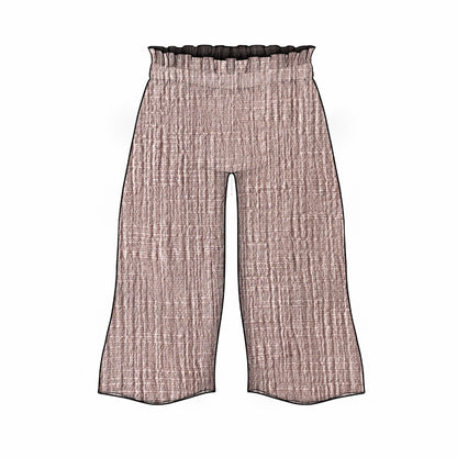 Wide Leg Trousers | Rose Double Gauze