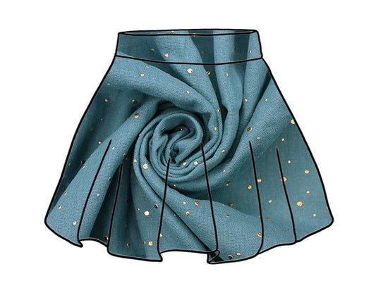 Skirt | Teal Specks | 6+