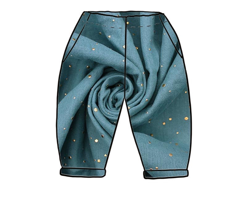 Vintage Trousers | Teal Specks | 6+