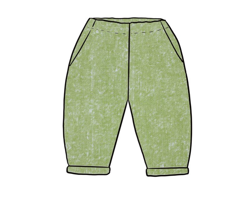 Vintage Trousers | Lime Linen | 6+