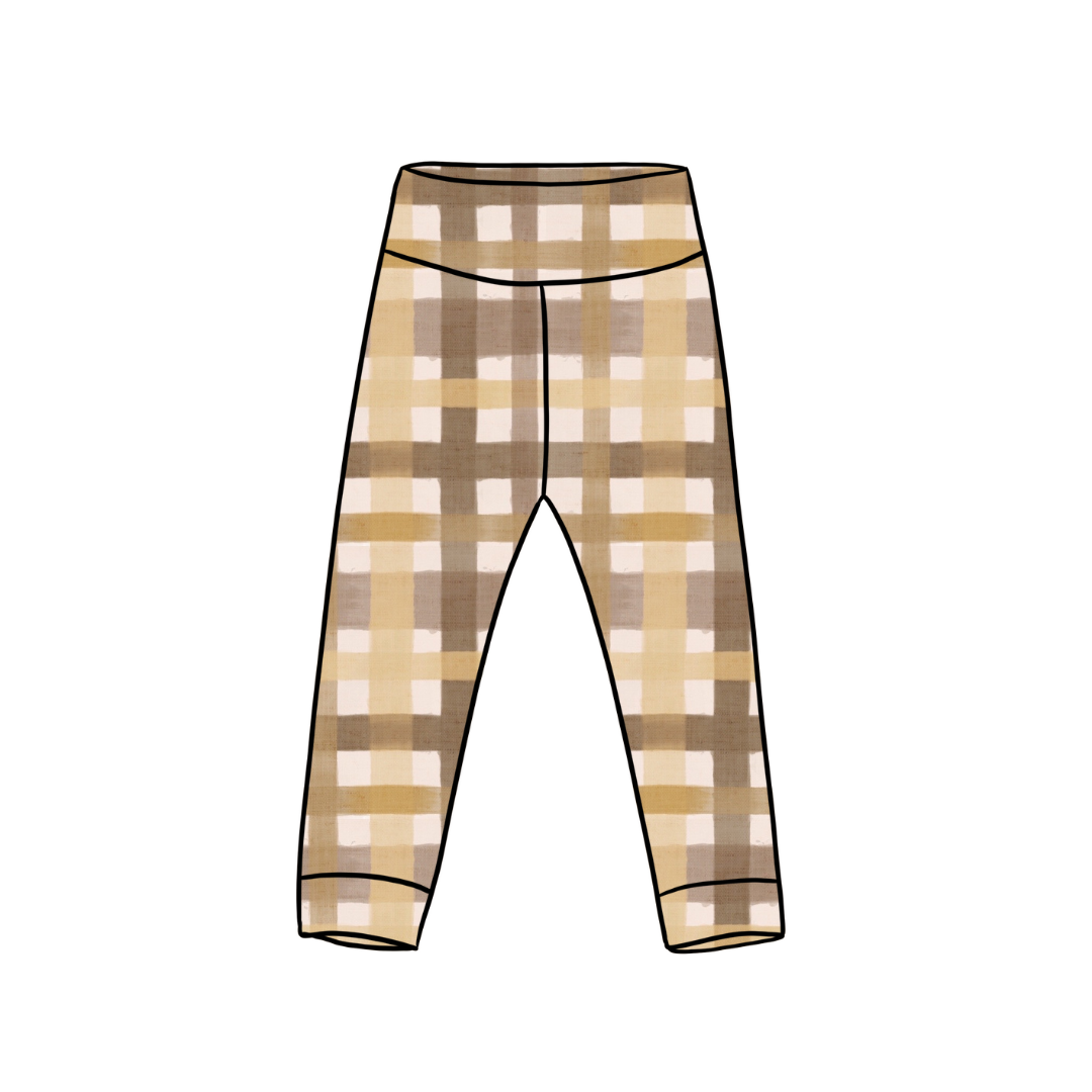 Leggings | Golden Gingham