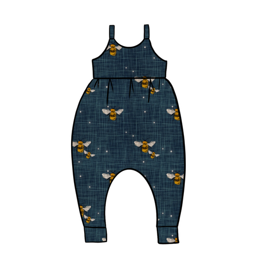 Alba Romper | Denim Bees