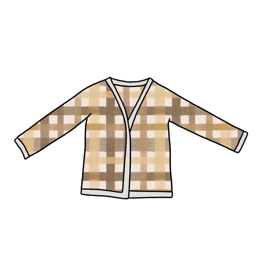 Cardigan | Golden Gingham