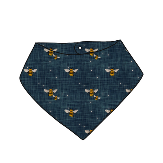 Dribble Bib | Denim Bees