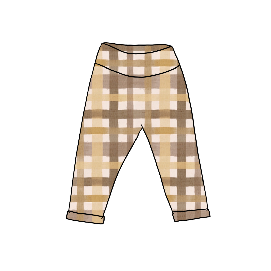 Cropped Leggings | Golden Gingham