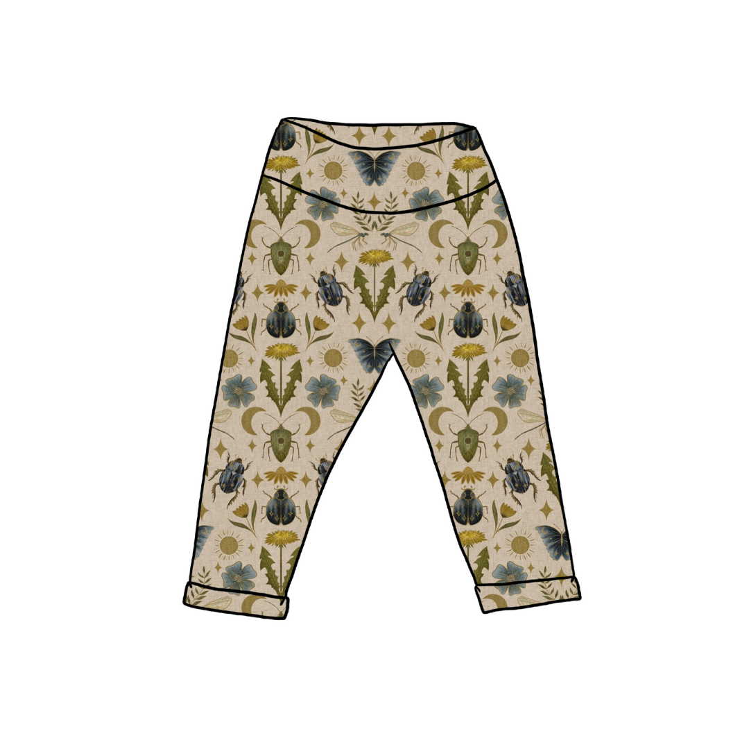 Cropped Leggings | Butterfly Garden