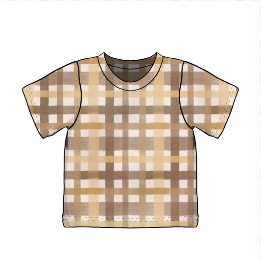 T-Shirt | Long & Short Sleeves | Golden Gingham