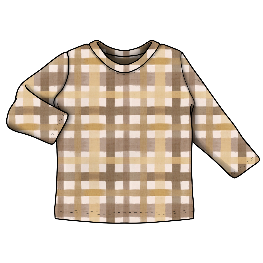 T-Shirt | Long & Short Sleeves | Golden Gingham