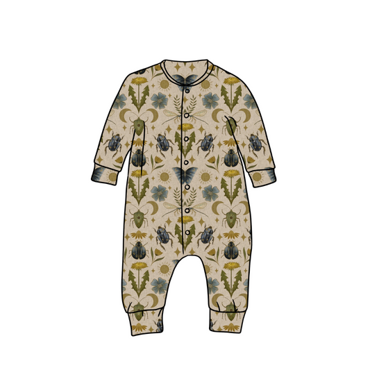 Long Popper Romper | Butterfly Garden