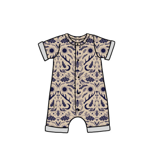 Shortie Romper | Midnight Flora