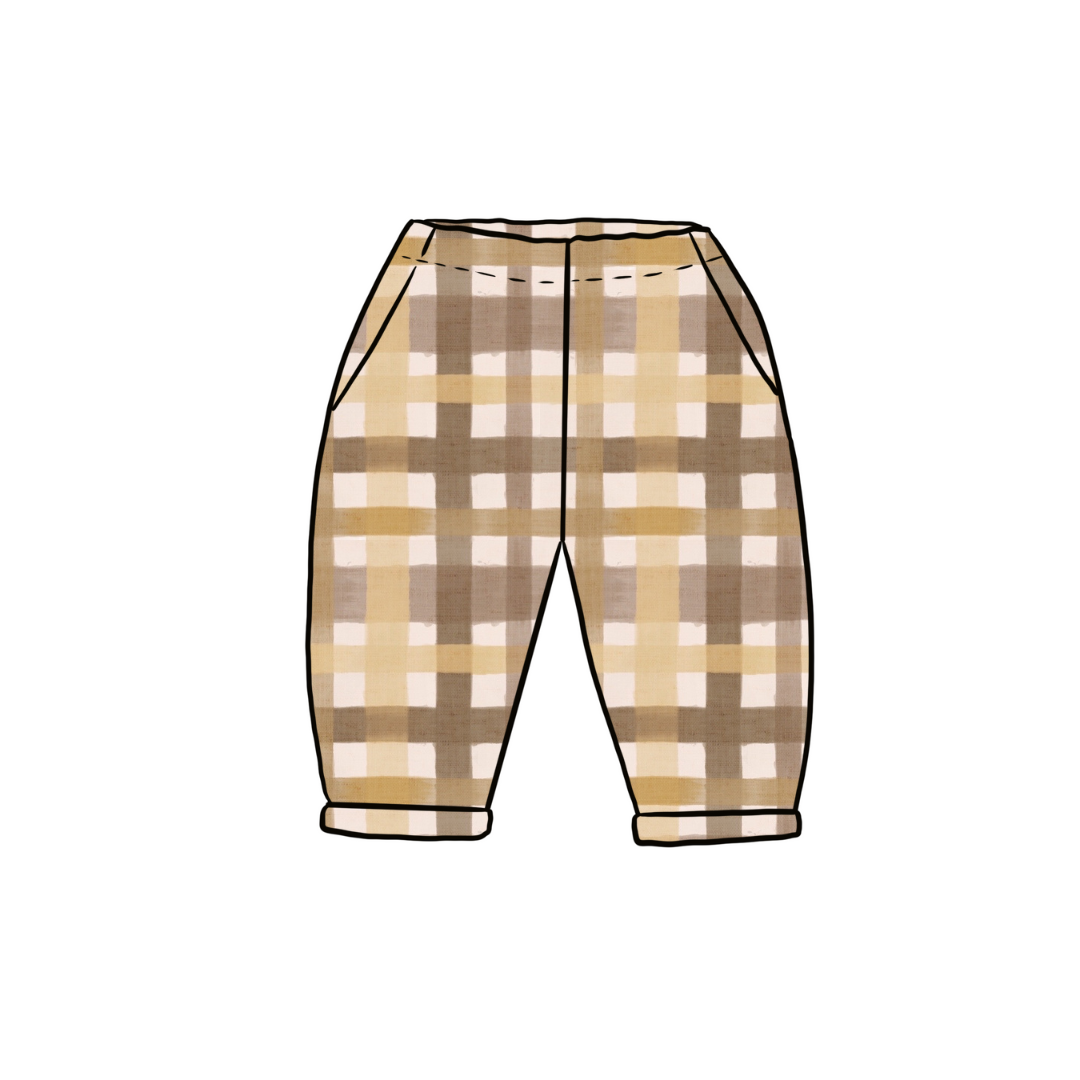 Vintage Trousers | Golden Gingham | 6+