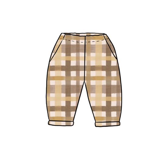 Vintage Trousers | Golden Gingham | 6+