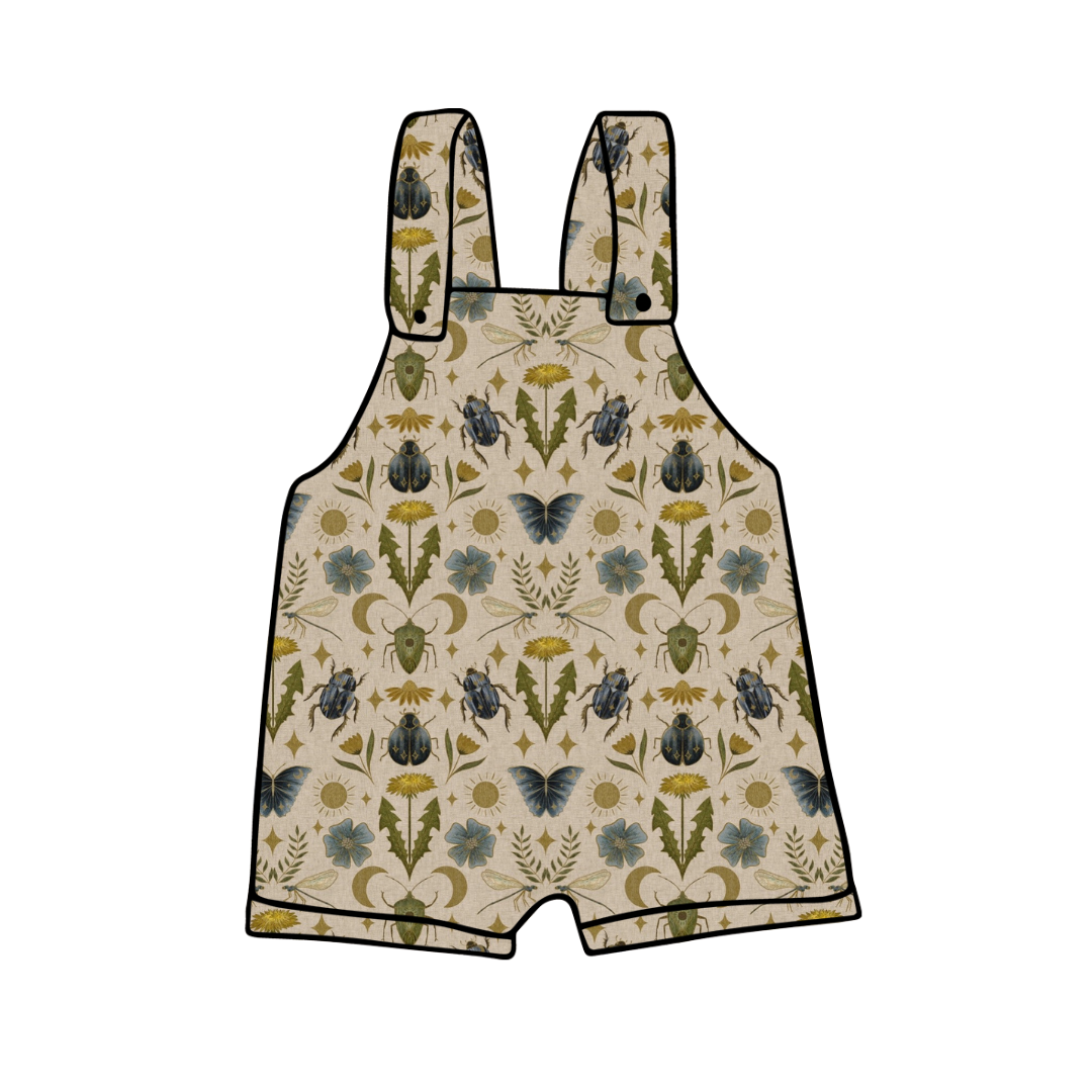 Shortie Dungarees | Butterfly Garden