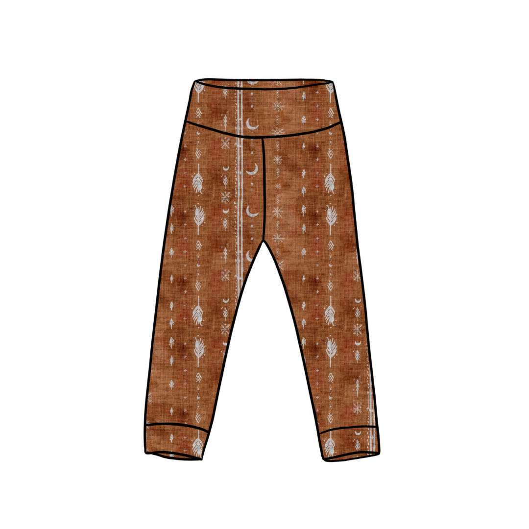 Leggings | Rust Aztec