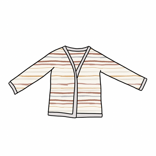 Cardigan | Muted Stripes