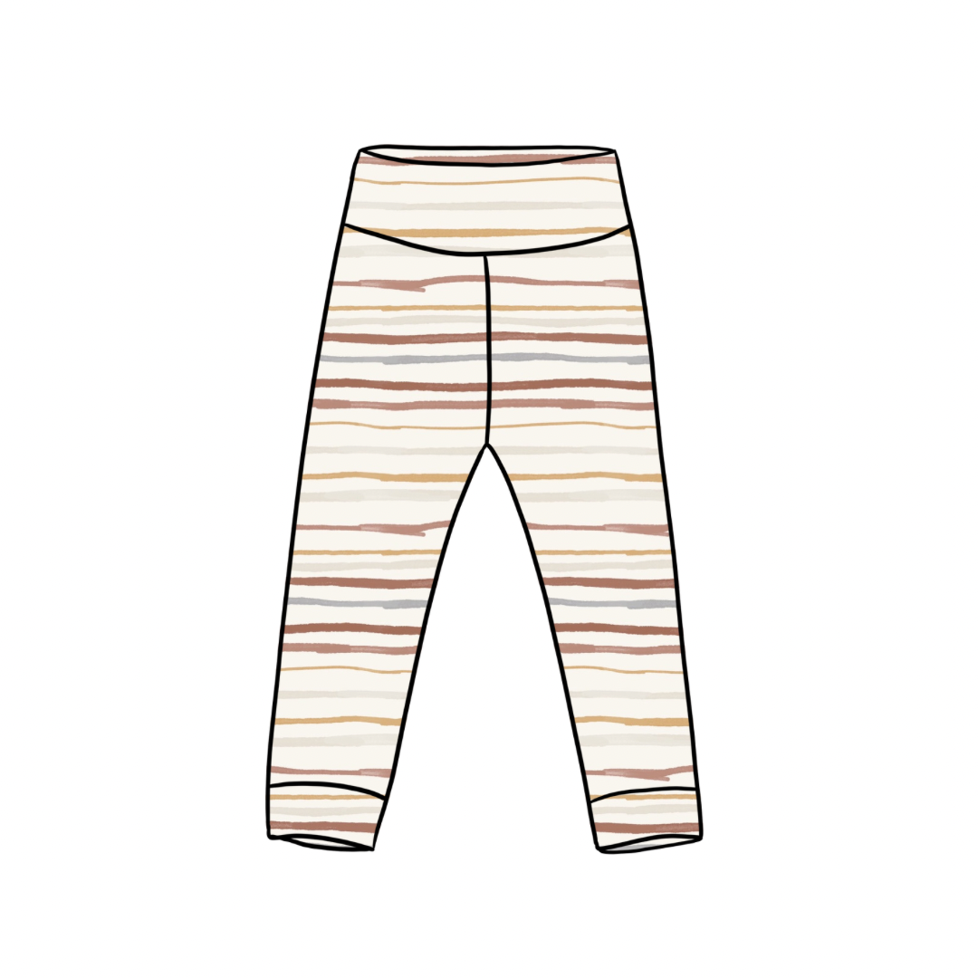 Leggings | Muted Stripes