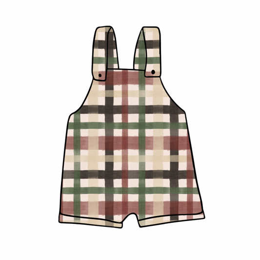 Shortie Dungarees | Spring Gingham