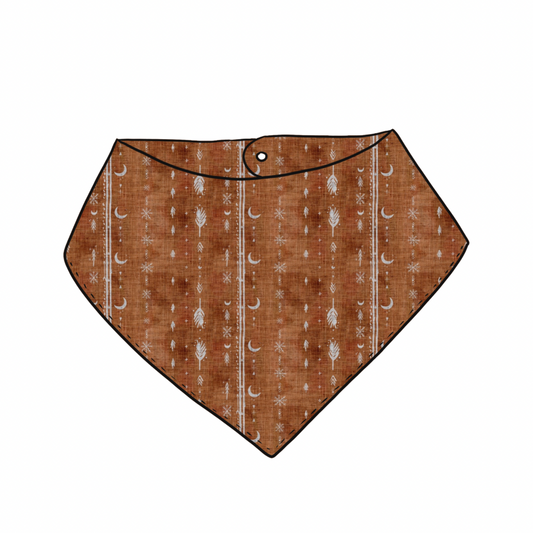 Dribble Bib | Rust Aztec